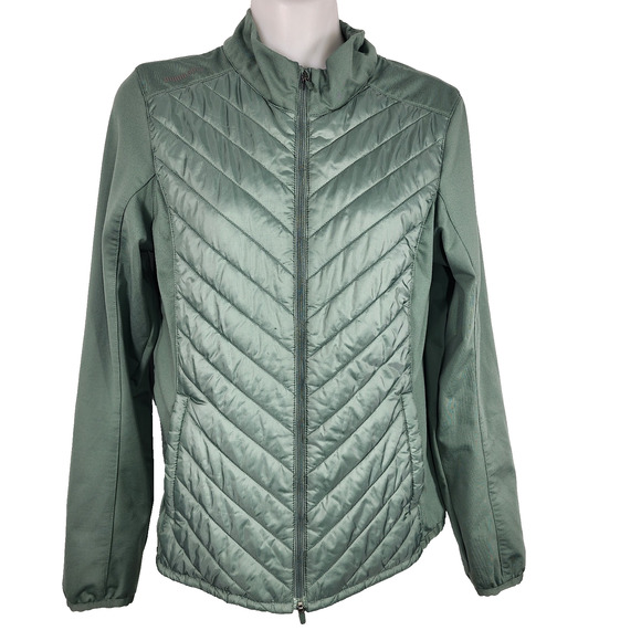 Puma Women Golf Jacket Size XS Frost Quilted Full Zip Performance Puffer Casual - Picture 1 of 16